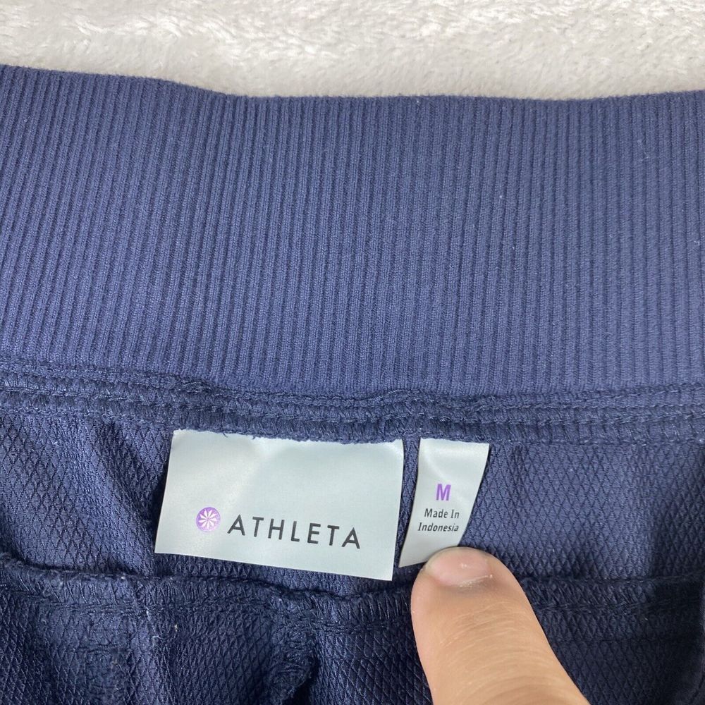 ATHLETIC DRAWSTRING CUFF BOTTOM SHORTS Navy Blue Size Medium - Picture 6 of 8